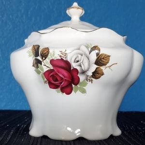 Vintage House Of Webster Roses Prussian Cracker Jar With Lid
